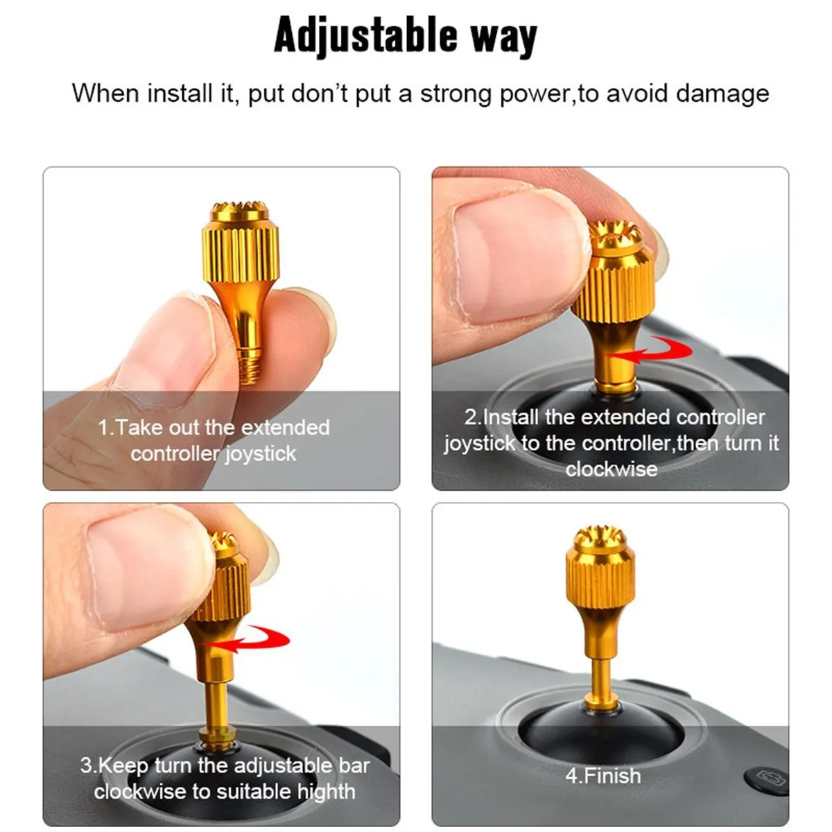 2-pack Retractable Aluminum Alloy Drone Rockers for Dji Air 2s / Mini 2 / Mavic Air 2