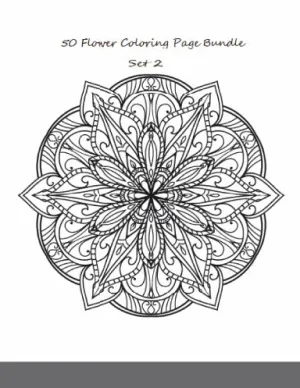 50 Easy Flower Coloring Book 2
