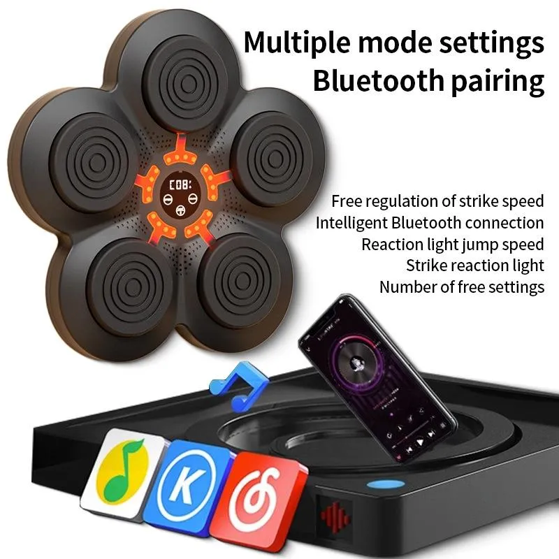 Bluetooth Music Boxing Machine With Wall Mount And Adult Gloves
