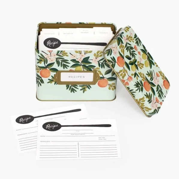Citrus Floral Recipe Box