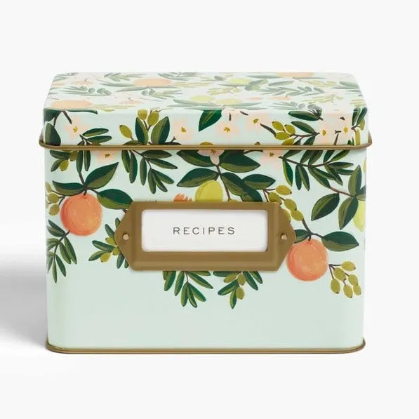 Citrus Floral Recipe Box