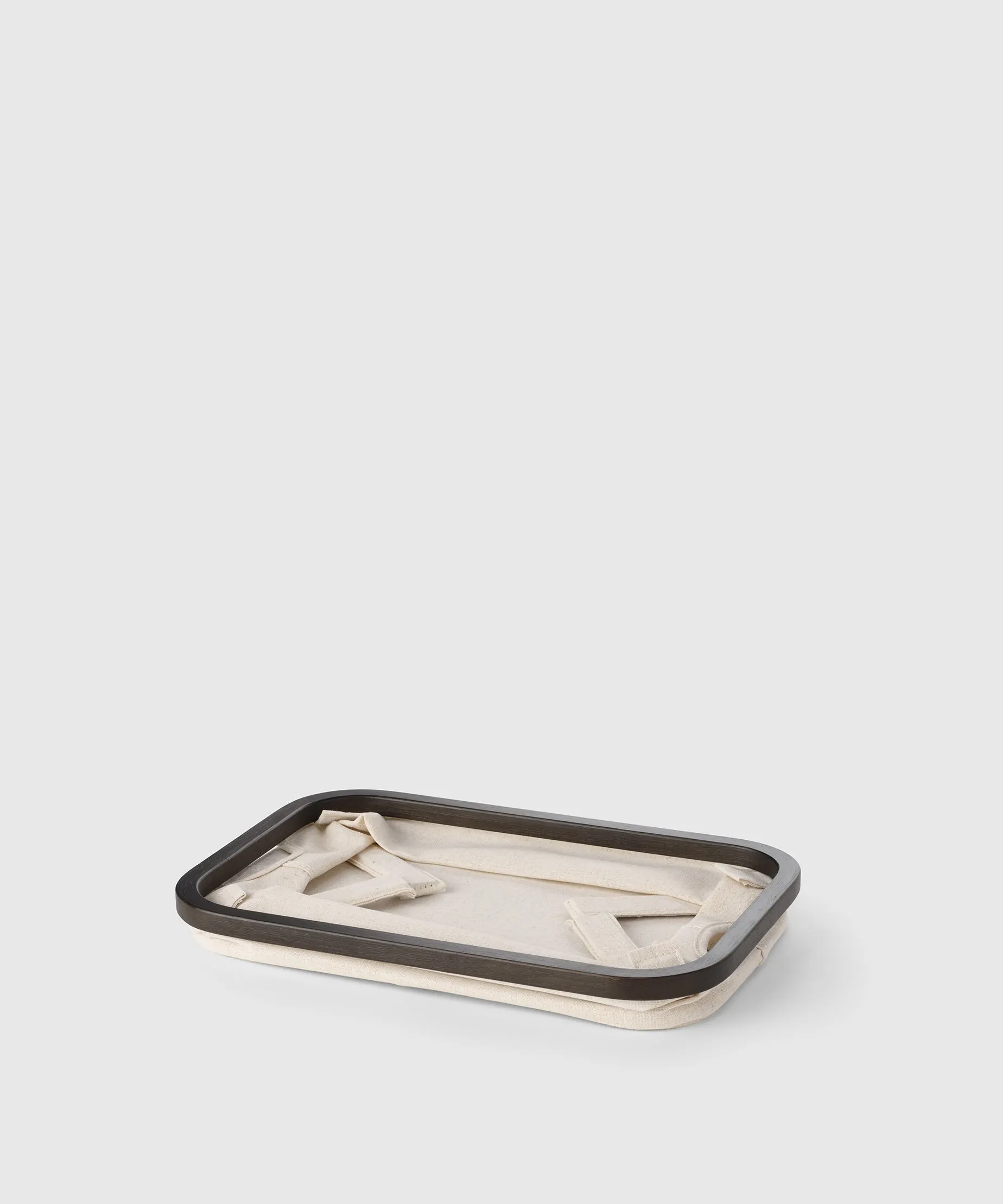 Collapsible Bamboo & Cotton Rectangular Storage Basket