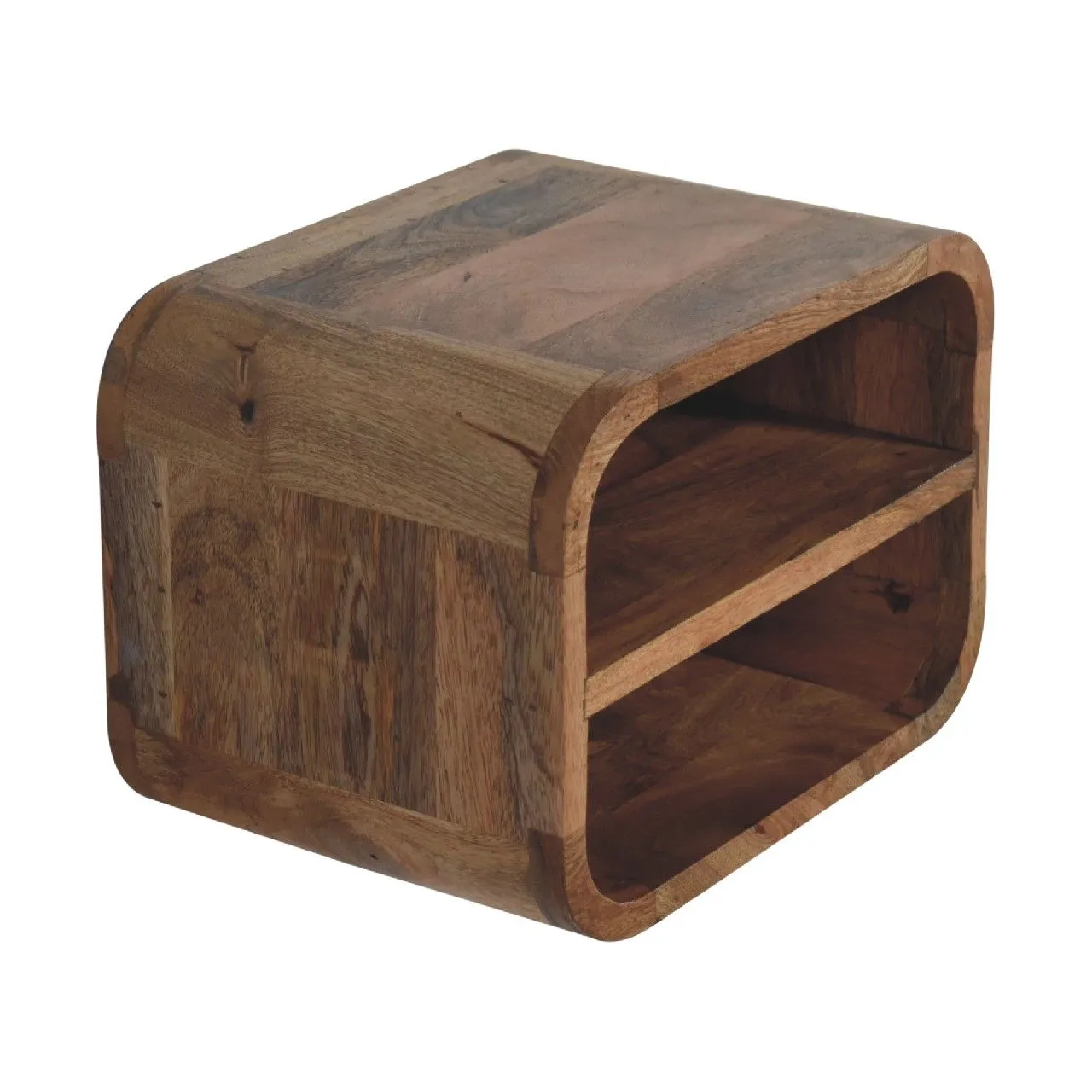 Couch.com Floating Open Curve Nightstand Oak, Wood Construction, Light Brown Finish by Couch.com