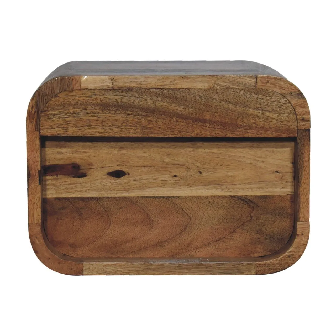Couch.com Floating Open Curve Nightstand Oak, Wood Construction, Light Brown Finish by Couch.com