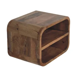 Couch.com Floating Open Curve Nightstand Oak, Wood Construction, Light Brown Finish by Couch.com