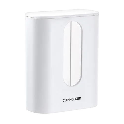 Double Tube Dustproof Automatic Cup Distributor Universal Punch-Free Water Dispenser Paper Cup Holder Plastic Wall Hanging Disposable Cup Holder