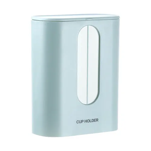 Double Tube Dustproof Automatic Cup Distributor Universal Punch-Free Water Dispenser Paper Cup Holder Plastic Wall Hanging Disposable Cup Holder