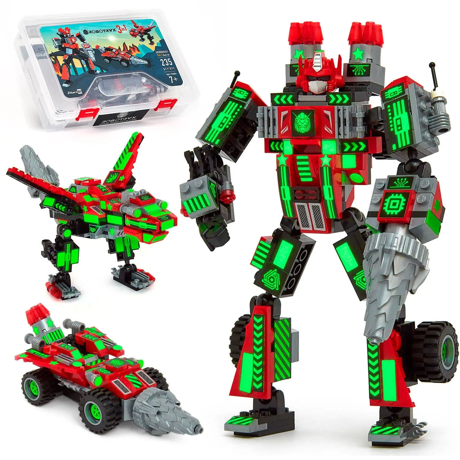 Glow in the Dark Build Your Robot Kit (Red)