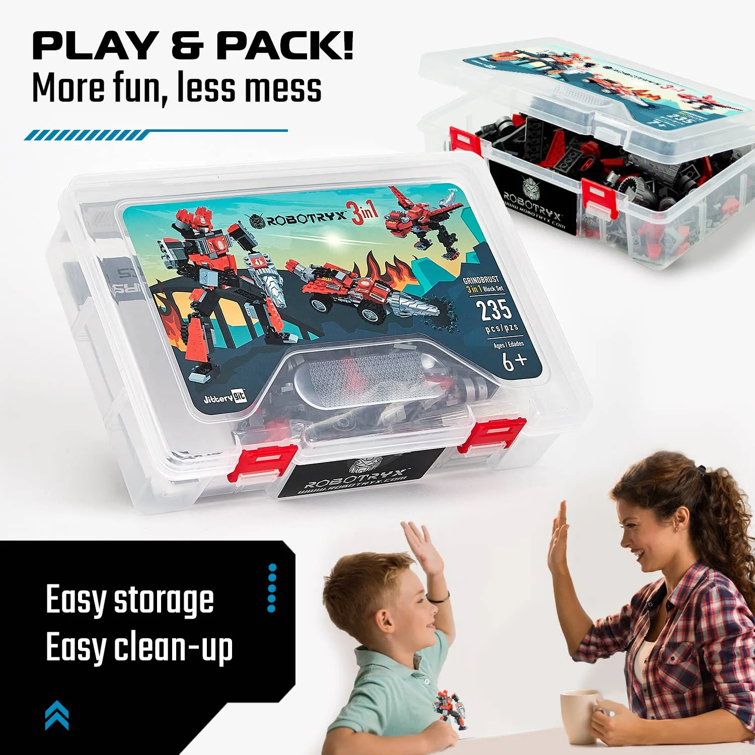 Glow in the Dark Build Your Robot Kit (Red)
