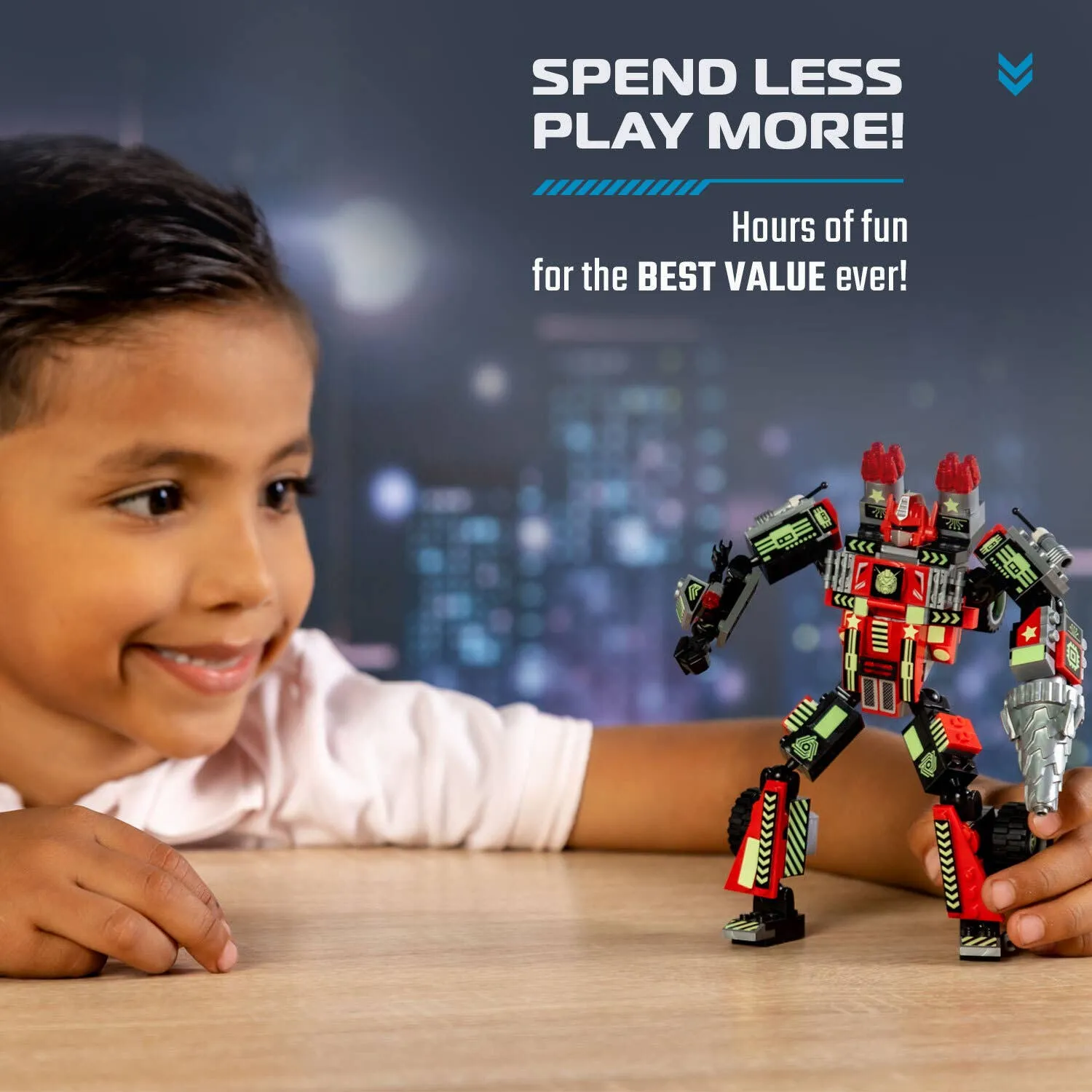 Glow in the Dark Build Your Robot Kit (Red)