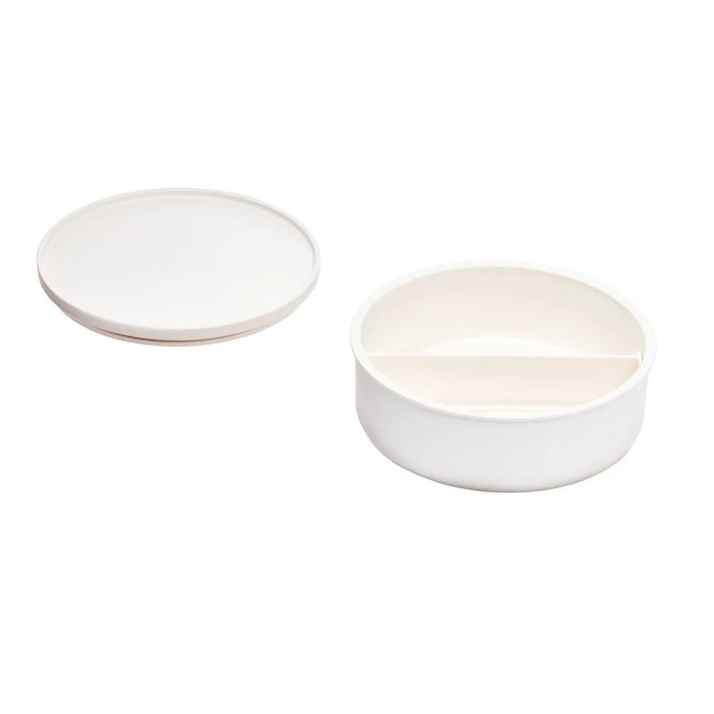 iDesign Eco Divided Food Storage Containers Made from Recycled Plastic with Lids in Coconut