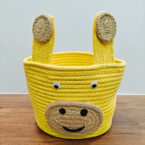 Jute Cotton Storage Basket - Jolly Giraffe