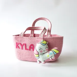 Multipurpose Storage & Gift Basket - Pink (Unicorn)