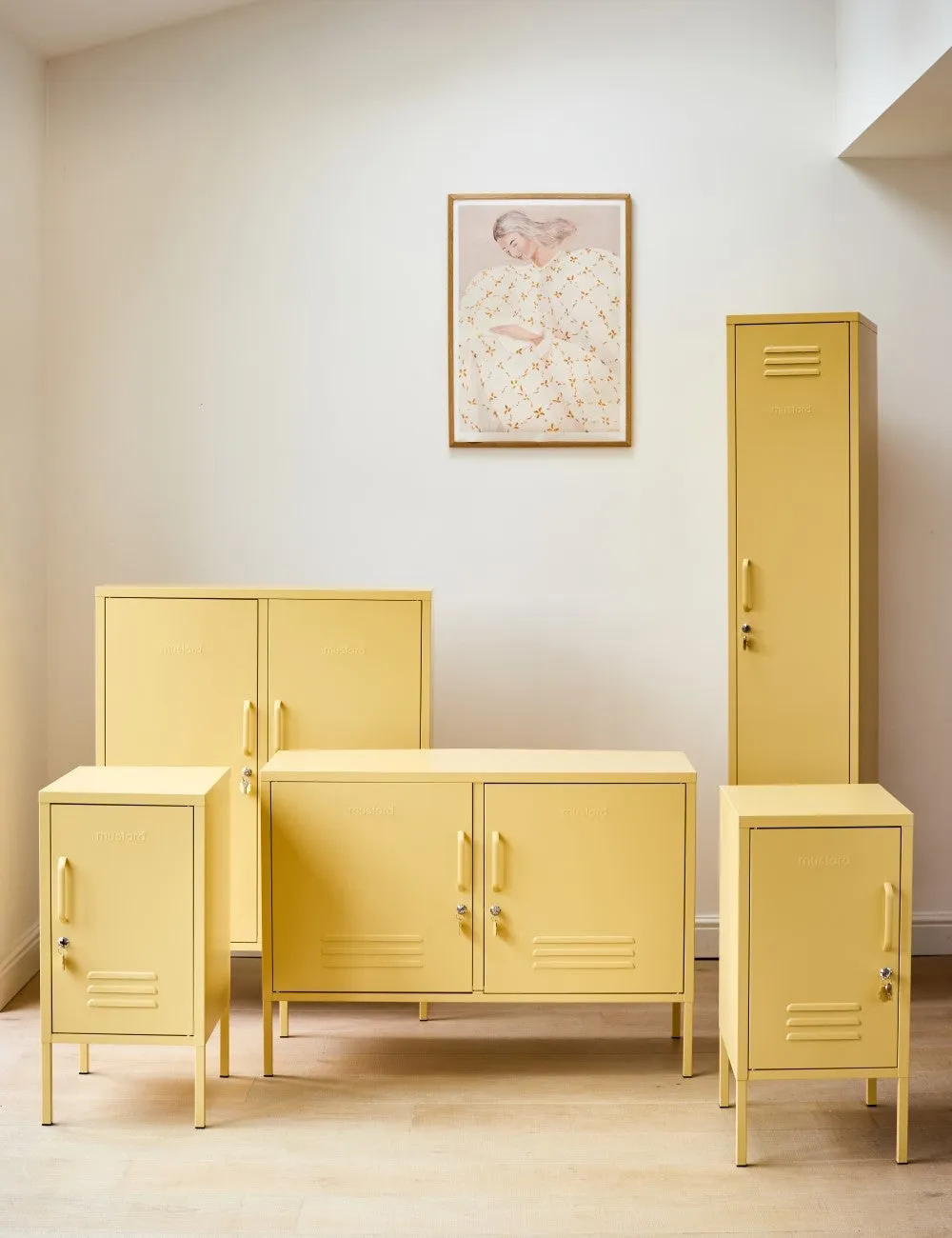 Mustard Made Left Hand Opening Shorty Locker in Butter Yellow