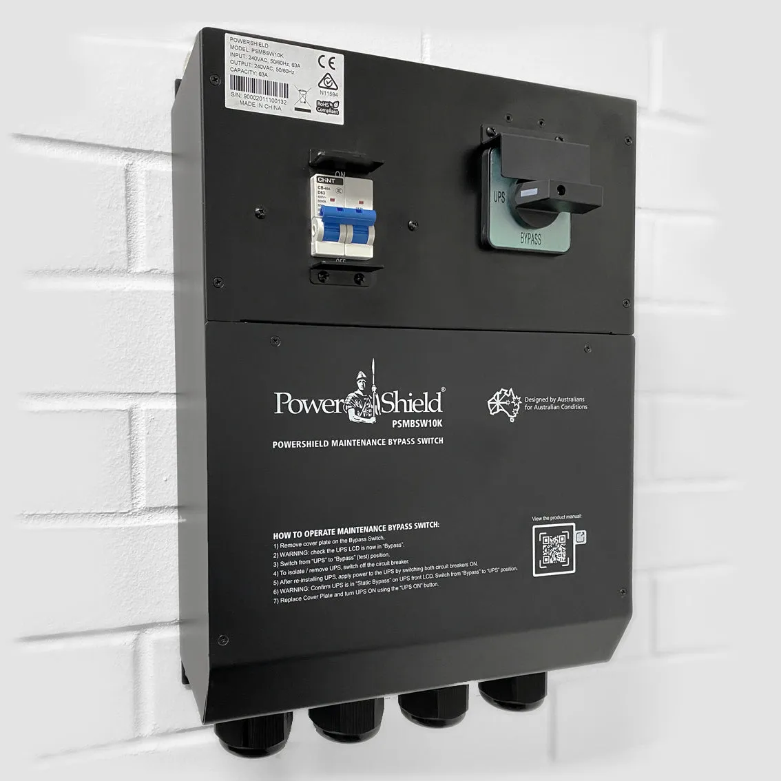 Powershield MBS Wrap Around, Push Button interlock 6-80kVa