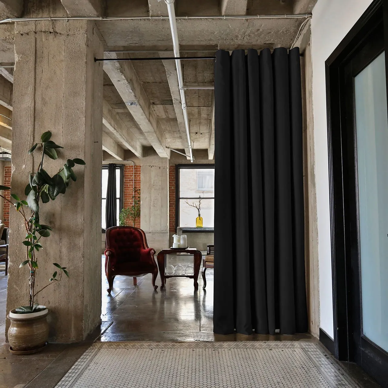 Room/Dividers/Now Tension Rod Room Divider Kit - Mocha