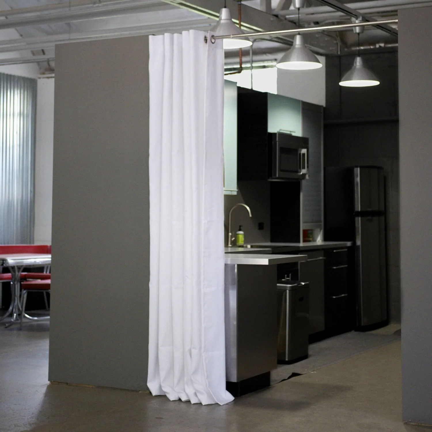 Room/Dividers/Now Tension Rod Room Divider Kit - XX-Large B, 9ft Tall x 10ft - 12ft 6in
