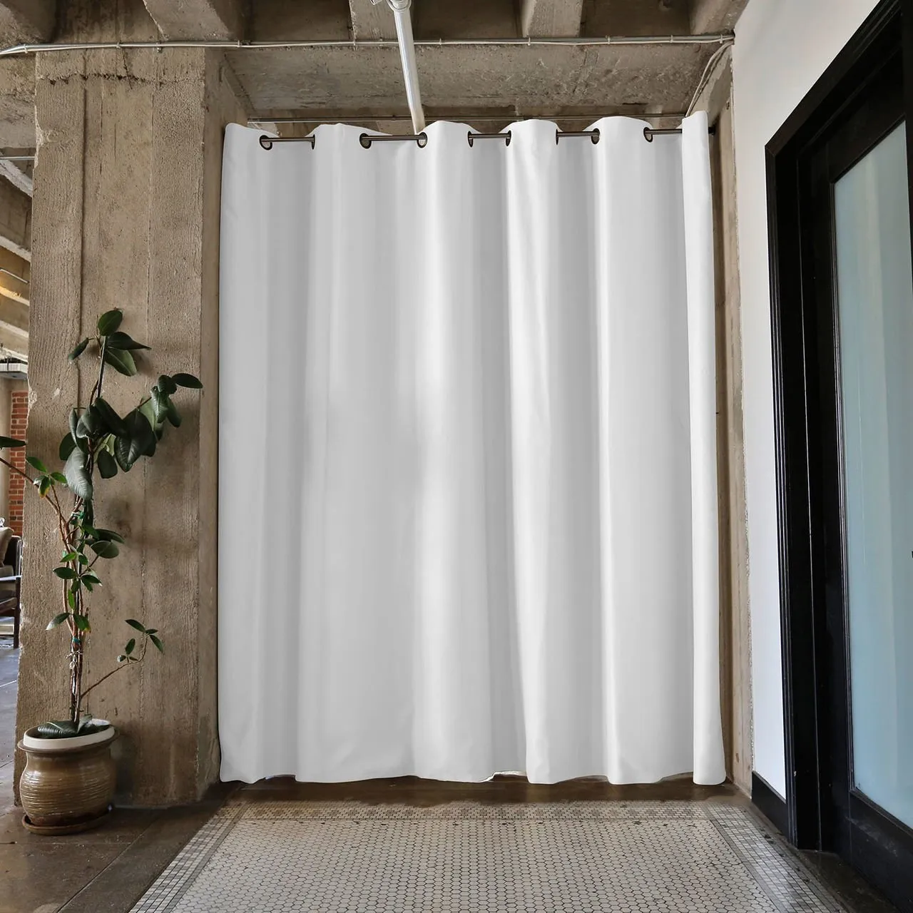 Room/Dividers/Now Tension Rod Room Divider Kit - XX-Large B, 9ft Tall x 10ft - 12ft 6in