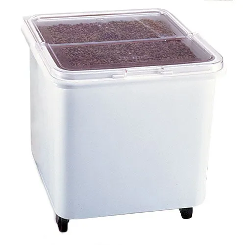 RUBBERMAID FLAT TOP INGREDIENT BIN WITH SLIDING LID - WHITE