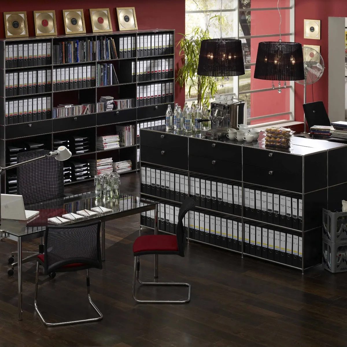 System4 Drawer Unit with 2 Drawers, 41 x 76 x 60 cm, Black