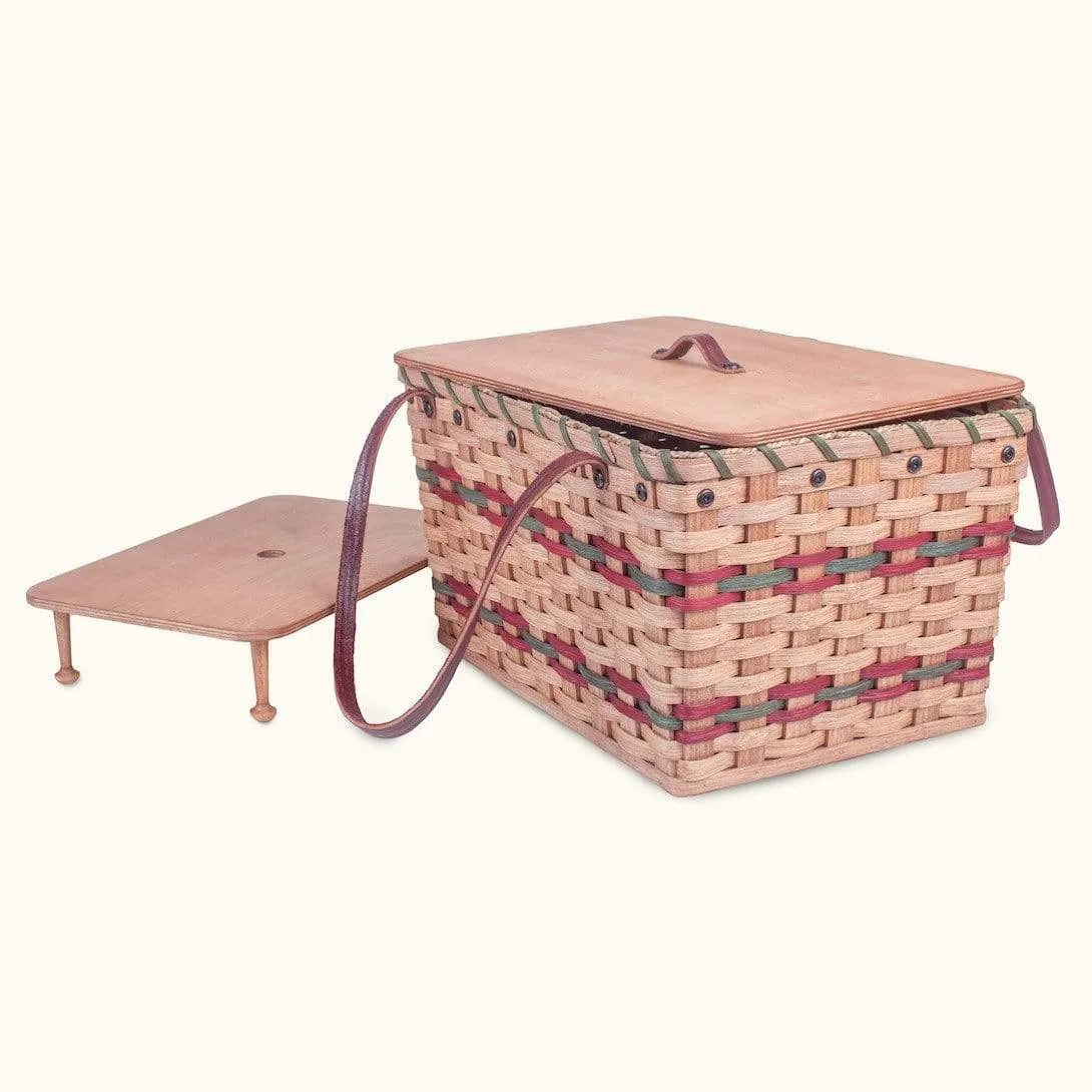 Traditional Picnic Basket | Classic Amish Woven Wicker Basket