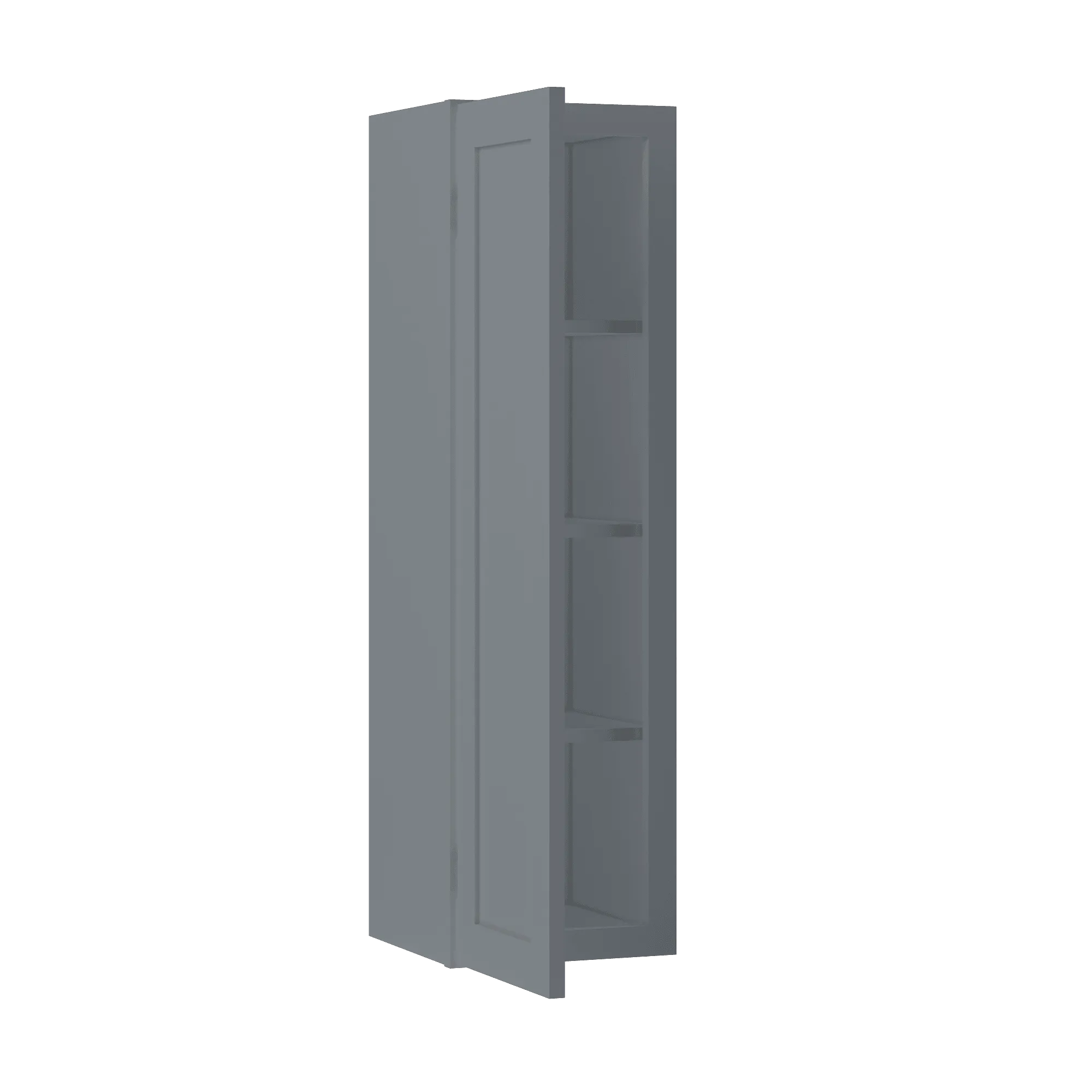 Wall Kitchen Cabinet W1242 Colonial Gray LessCare 12 in. width 42 in. height 12 in. depth