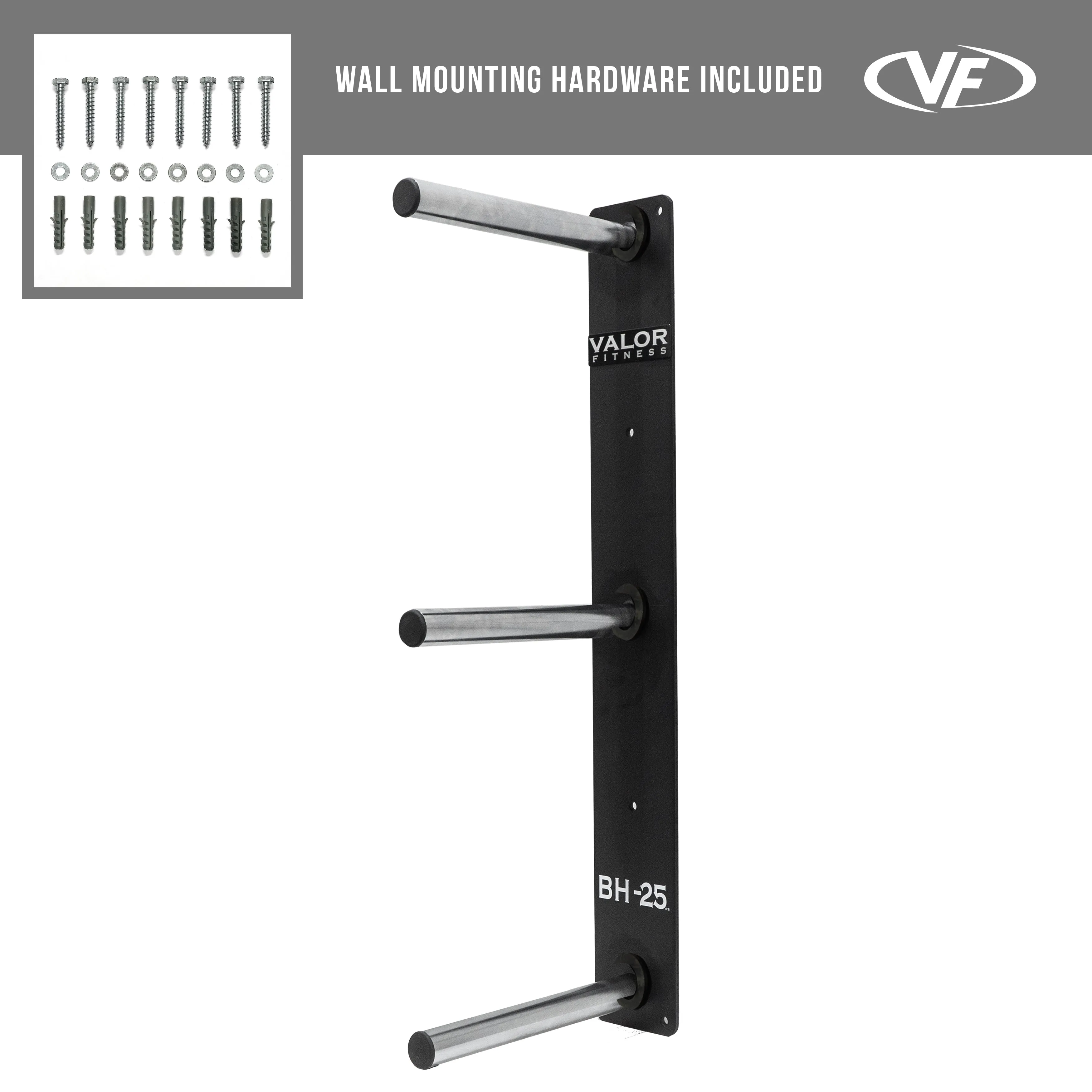Wall Mounted 3 Peg Olympic Plate Storage